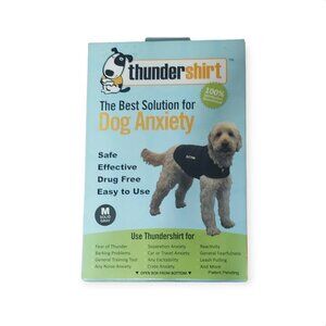 Thundershirt Dog Medium 26-40 lbs Gray Solution Anxiety Thunder Fireworks Travel